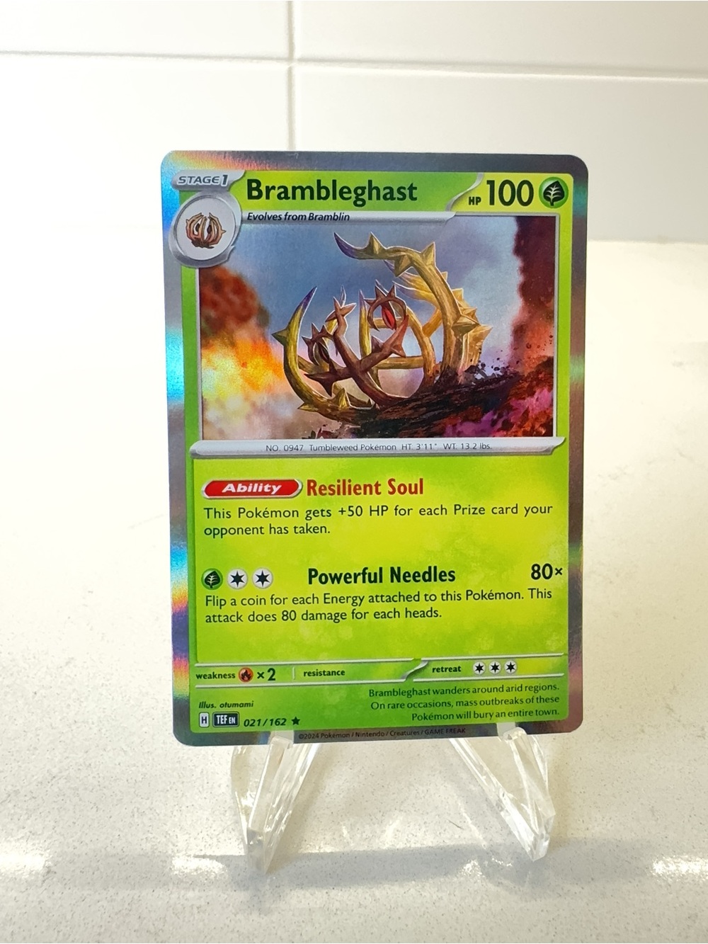 Pokemon TCG Card -  Brambleghast #21 Pokemon Temporal Forces